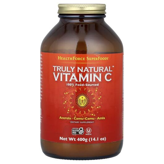 Основне фото товара HealthForce Superfoods, Truly Natural Vitamin C, Суперфуд, 270 г