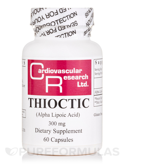 Основне фото товара Thioctic Alpha Lipoic Acid 300 mg, Альфа-ліпоєва, 60 капсул
