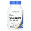 Nutricost, Zinc Gluconate 50 mg, Глюконат цинку, 180 таблеток