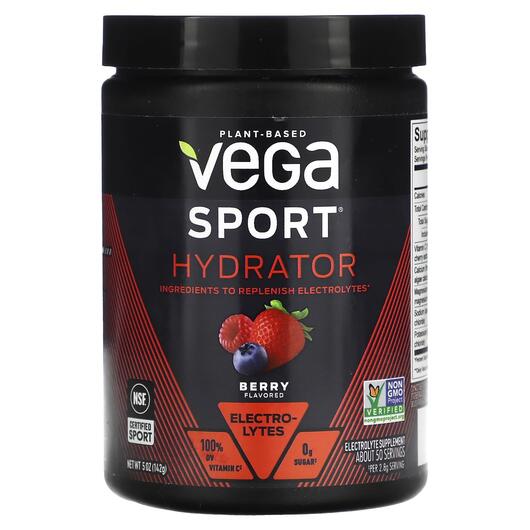 Основне фото товара Vega, Sport Plant-Based Hydrator Berry, Електроліти, 142 г