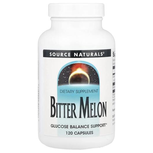 Основне фото товара Source Naturals, Bitter Melon, Гірка диня, 120 капсул