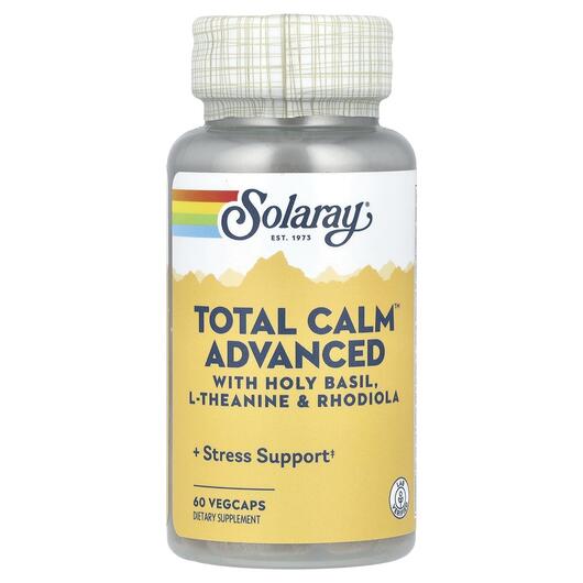 Основне фото товара Solaray, Total Calm Advanced, Підтримка стресу, 60 капсул