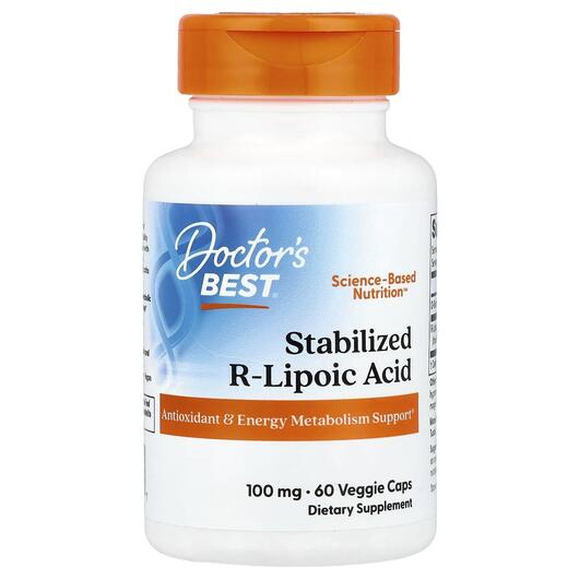 Основне фото товара R-Lipoic Acid + Na-RALA, R-ліпоєва 100 мг, 60 капсул