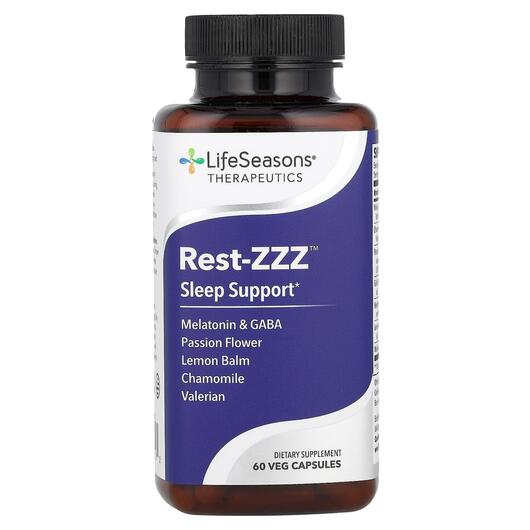 Основне фото товара LifeSeasons, Rest-ZZZ Sleep Support, Підтримка сну, 60 капсул