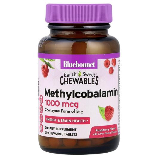 Основне фото товара EarthSweet Chewables Methylcobalamin, Метилкобаламін B12, 60 цуке