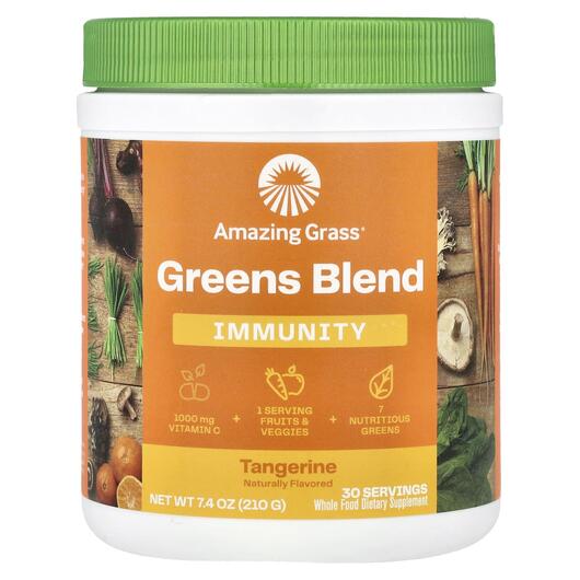 Основне фото товара Green Superfood Immunity Tangerine, Суперфуд, 210 г