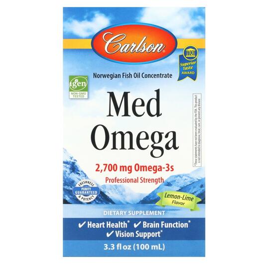 Основне фото товара Med Omega Lemon-Lime Flavor 2700 mg, Омега 2700 мг, 100 мл