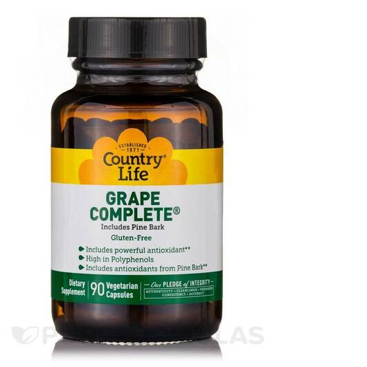 Основне фото товара Grape Complete, Екстракт виноградних кісточок, 90 капсул