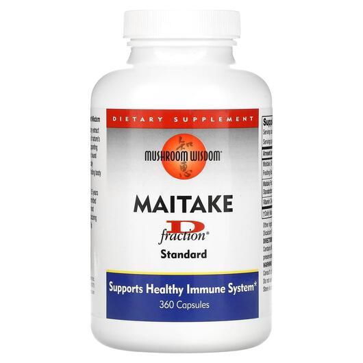 Основне фото товара Maitake D-Fraction Standard, Гриб Майтаке, 360 капсул