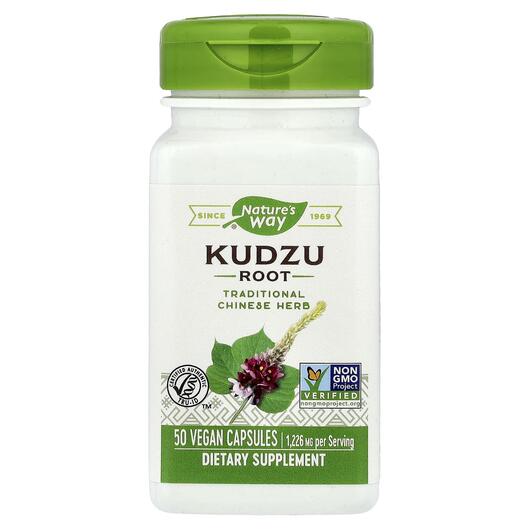 Основне фото товара Nature's Way, Kudzu Root, Кудзу 610 мг Корінь, 50 капсул
