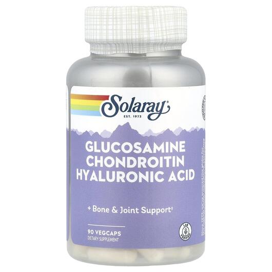 Основне фото товара Glucosamine Chondroitin Hyaluronic, Глюкозамін + Гіалуронова, 90 