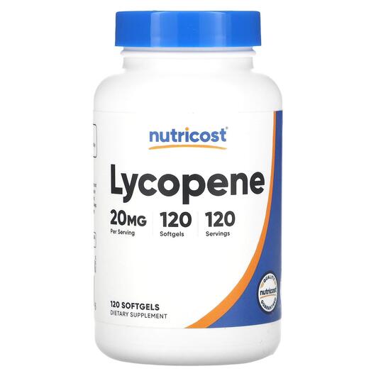 Основне фото товара Nutricost, Lycopene 20 mg, Лікопен, 120 капсул