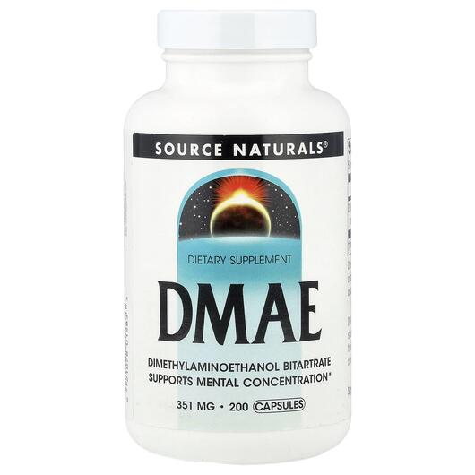 Основне фото товара Source Naturals, DMAE 351 mg, ДMAE 351 мг, 200 капсул