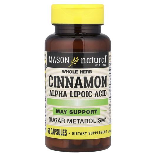 Основне фото товара Cinnamon Alpha Lipoic Acid, Кориця альфа-ліпоєва кислота, 60 капс