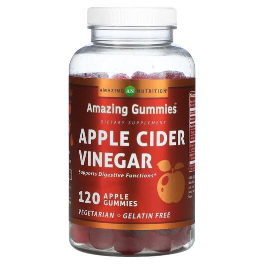 Основне фото товара Amazing Gummies Apple Cider Vinegar Apple, Яблучний оцет, 120 таб
