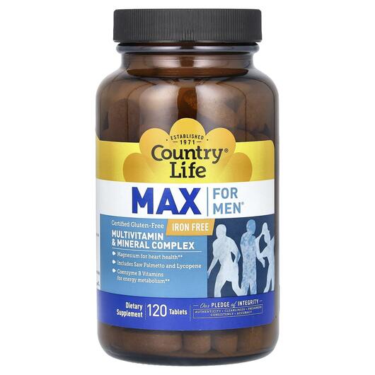 Основне фото товара Max for Men Multivitamin Mineral, Вітаміни для чоловіків, 120 таб