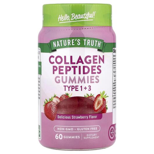 Основне фото товара Nature's Truth, Collagen Types 1 + 3 Gummies, Колаген, 60 ко