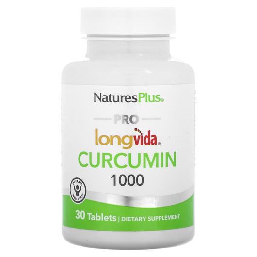 Основне фото товара Natures Plus, Pro Longvida Curcumin 1000, Куркумін, 30 таблеток