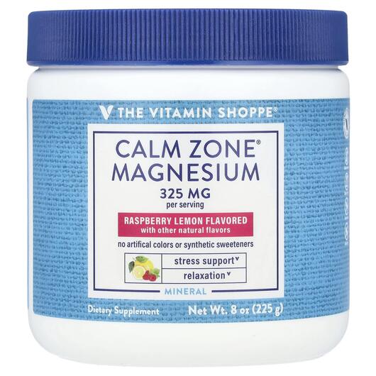 Основне фото товара Calm Zone Magnesium Raspberry Lemon, Підтримка стресу, 225 г