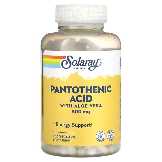Основне фото товара Pantothenic Acid 500 mg, Пантотенова кислота 500 мг, 250 капсул