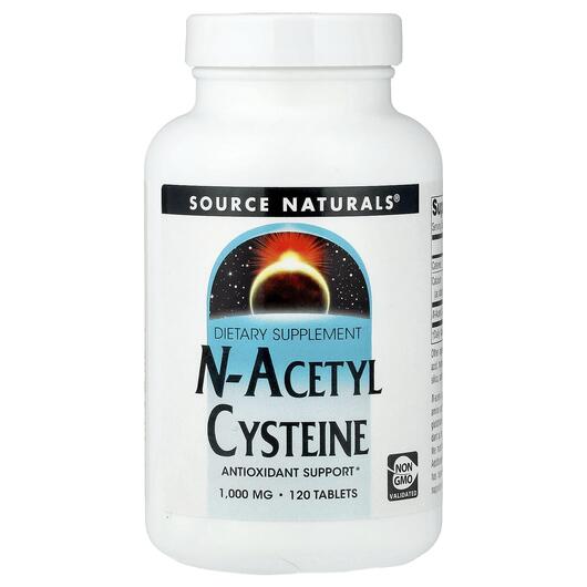 Основне фото товара Source Naturals, NAC 1000 mg, NAC 1000 мг, 120 таблеток