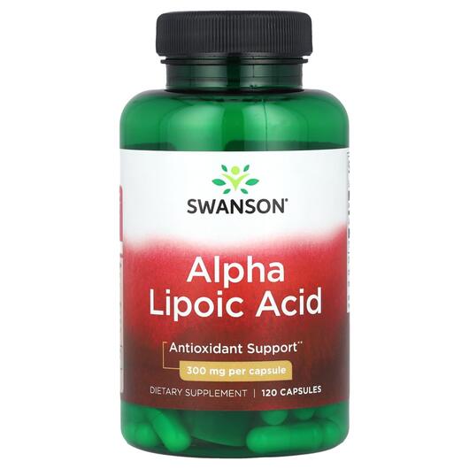 Основне фото товара Alpha Lipoic Acid 300 mg, Альфа-ліпоєва кислота, 120 капсул