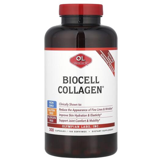 Основне фото товара Olympian Labs, Biocell Collagen, Колаген, 300 капсул
