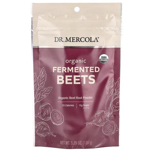 Основне фото товара Dr. Mercola, Fermented Beet Powder, Червоний буряк, 150 г