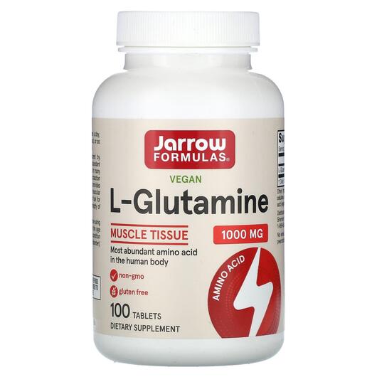 Основне фото товара L-Glutamine 1000 mg, L-Глутамін 1000 мг, 100 таблеток