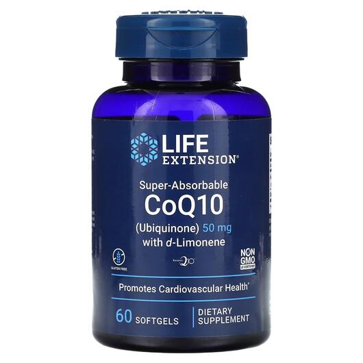 Основне фото товара Super-Absorbable CoQ10, Супер Коензим Q10 50 мг, 60 капсул