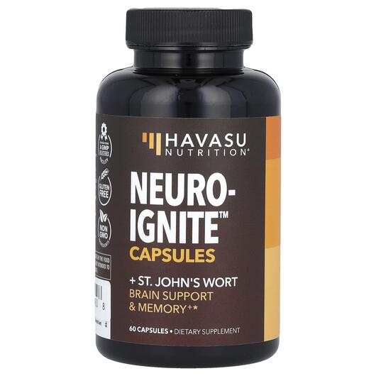 Основне фото товара Neuro-Ignite + St. John's Wort, Звіробій, 60 капсул