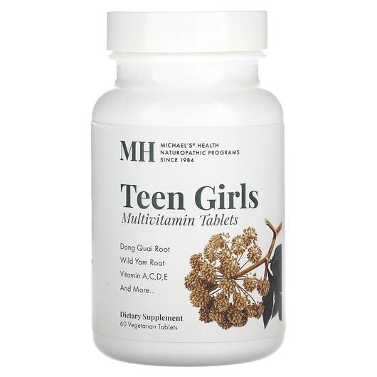 Основне фото товара MH, Teen Girls Multivitamin, Вітаміни для підлітків, 60 таблеток