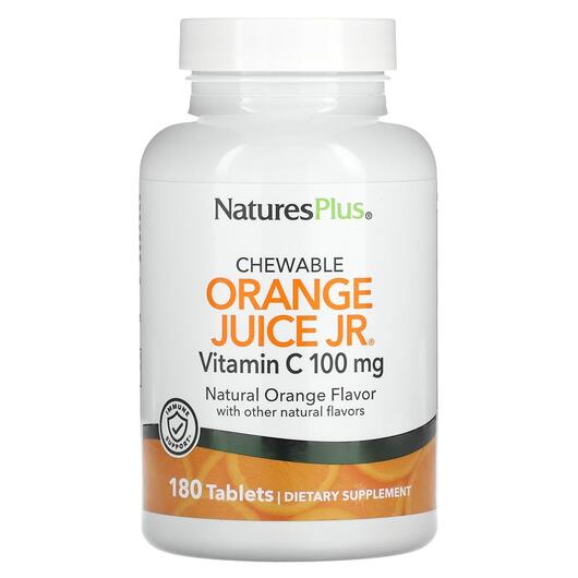 Основне фото товара Orange Juice Jr. Vitamin C Supplement 100, Вітамін C, 180 таблето