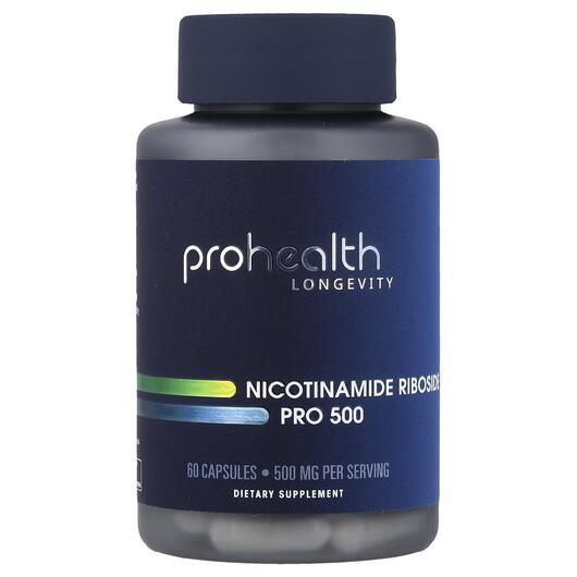 Основне фото товара Nicotinamide Riboside Pro 500, Вітамін B3 Ніацин, 60 капсул