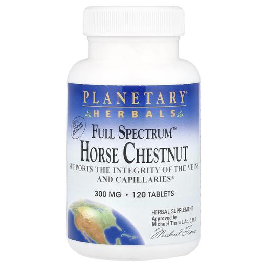 Основне фото товара Full Spectrum Horse Chestnut 300 mg, Кінський каштан, 120 таблето