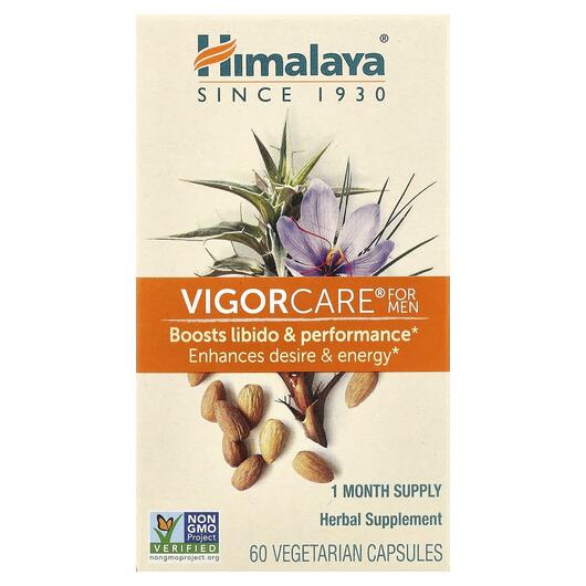 Основне фото товара Himalaya, Herbal Healthcare VigorCare for Men, Трави, 60 капсул