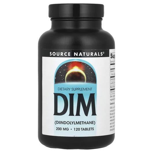 Основне фото товара Source Naturals, DIM 200 mg, Дііндолілметан, 120 таблеток