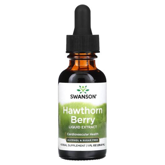 Основне фото товара Hawthorn Berry Liquid Extract Alcohol & Sugar Free, Глід, 29.