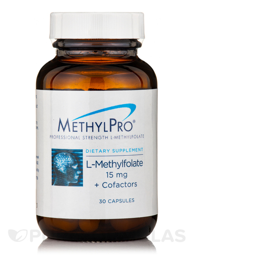 Основне фото товара L-Methylfolate 15 mg + Cofactors, Метилфолат, 30 капсул
