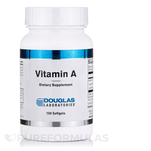 Основне фото товара Douglas Laboratories, Vitamin A, Вітамін А Ретінол, 100 капсул