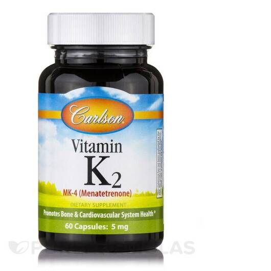 Основне фото товара Vitamin K2 as MK-4 Menatetrenone 5 mg, Вітамін K2, 60 капсул