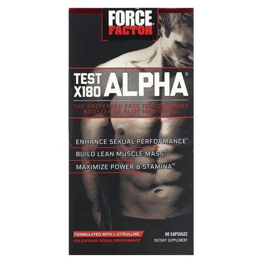 Основне фото товара Force Factor Test X180 Alpha Testosterone, Бустер Тестостерону, 6