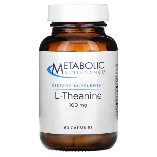 Основне фото товара Metabolic Maintenance, L-Theanine 100 mg, L-Теанін, 60 капсул