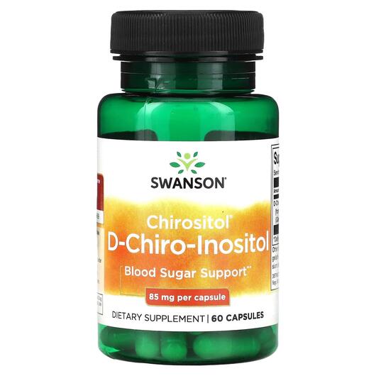 Основне фото товара Chirositol D-Chiro-Inositol 85 mg, Вітамін B8 Інозитол, 60 капсул