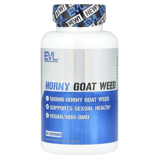 Основное фото товара EVLution Nutrition, Горянка, Horny Goat Weed 500 mg, 60 капсул