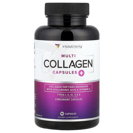 Основне фото товара Vitauthority, Multi Collagen Capsules Plus, Колаген, 90 капсул