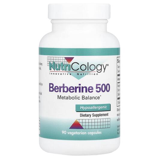 Основне фото товара Nutricology, Berberine 500, Берберин, 90 капсул