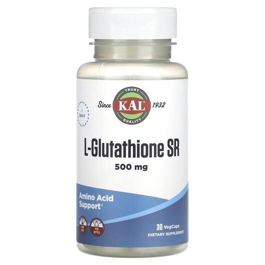 Основне фото товара KAL, L-Glutathione SR 500 mg, L-Глутатіон, 30 капсул