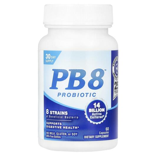 Основне фото товара Nutrition Now, PB8 Probiotic 60, PB8 Пробиотик, 60 капсул