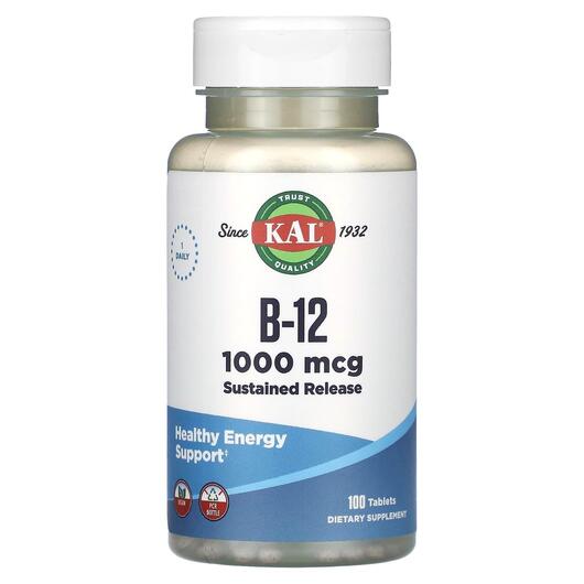 Основне фото товара KAL, B-12 1000 mcg, Вітамін B12 Кобаламін, 100 таблеток